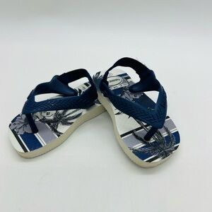 HAVAIANAS BLUE THONG TROPICAL SANDALS BABY SIZE 4